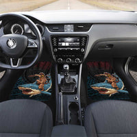 Hawaii Ikaika Car Mats Hawaiian Mythic Koa Tribal Warrior LT05 Set 2pcs - Front Black - Polynesian Pride