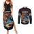 Hawaii Ikaika Couples Matching Summer Maxi Dress and Long Sleeve Button Shirt Hawaiian Mythic Koa Tribal Warrior