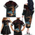 Hawaii Ikaika Family Matching Off The Shoulder Long Sleeve Dress and Hawaiian Shirt Hawaiian Mythic Koa Tribal Warrior