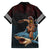 Hawaii Ikaika Family Matching Off The Shoulder Long Sleeve Dress and Hawaiian Shirt Hawaiian Mythic Koa Tribal Warrior