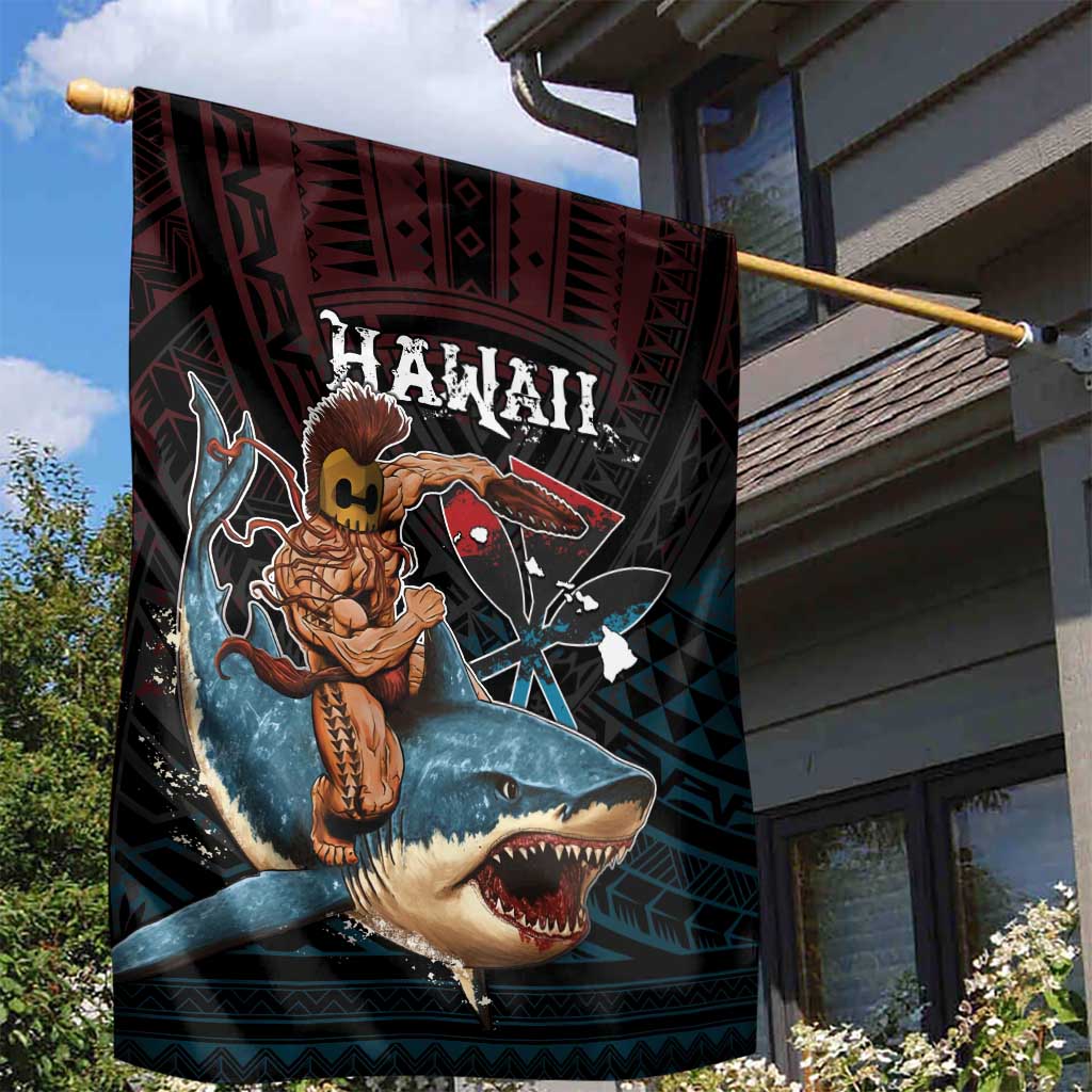 Hawaii Ikaika Garden Flag Hawaiian Mythic Koa Tribal Warrior LT05 - Polynesian Pride