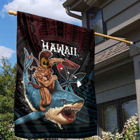 Hawaii Ikaika Garden Flag Hawaiian Mythic Koa Tribal Warrior LT05 - Polynesian Pride