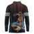 Hawaii Ikaika Long Sleeve Polo Shirt Hawaiian Mythic Koa Tribal Warrior