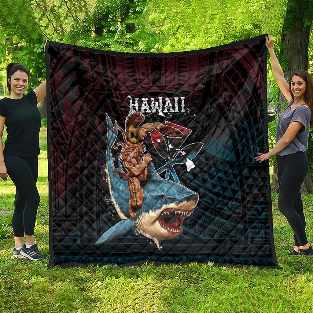 Hawaii Ikaika Quilt Hawaiian Mythic Koa Tribal Warrior LT05 - Polynesian Pride