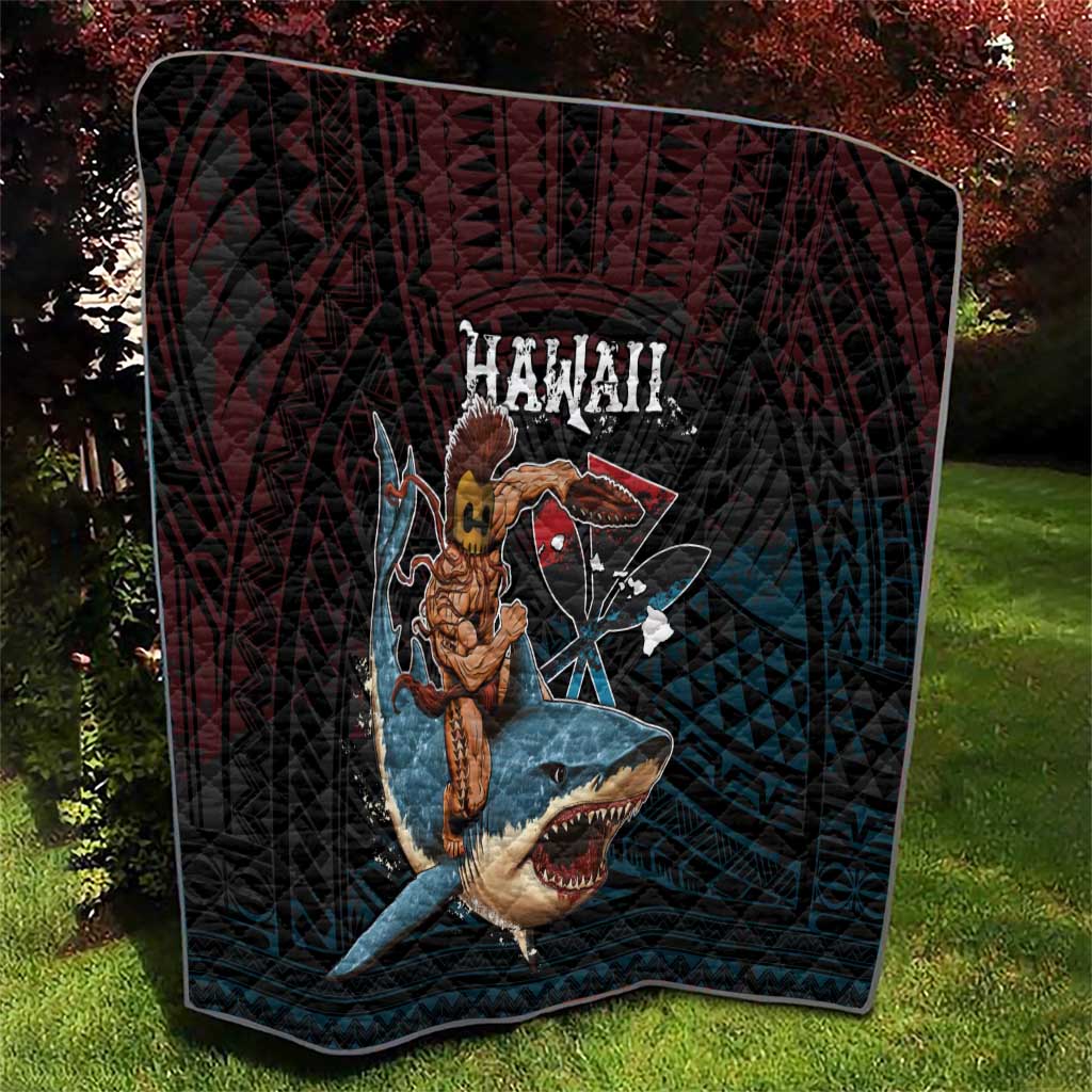 Hawaii Ikaika Quilt Hawaiian Mythic Koa Tribal Warrior LT05 - Polynesian Pride