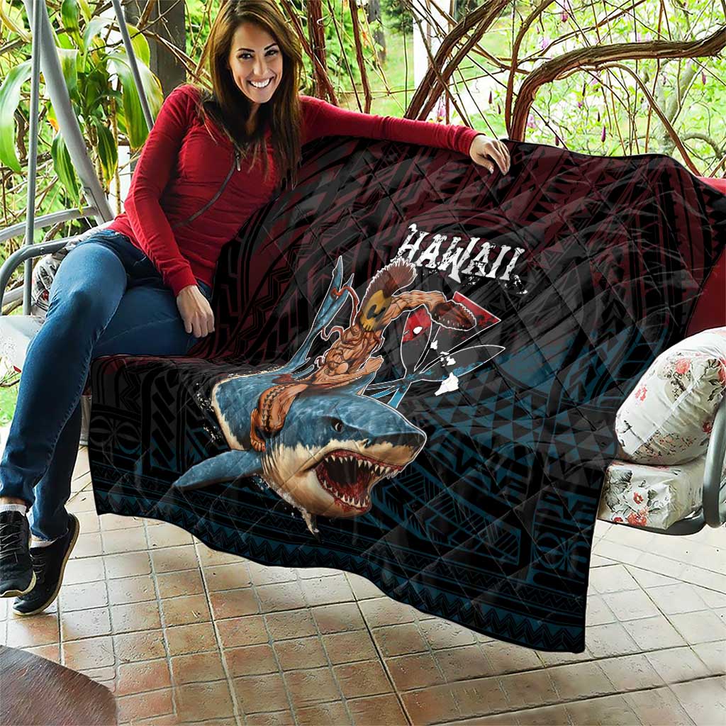 Hawaii Ikaika Quilt Hawaiian Mythic Koa Tribal Warrior LT05 - Polynesian Pride