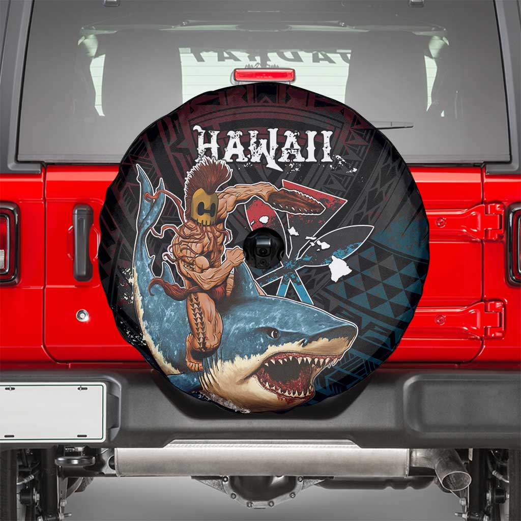 Hawaii Ikaika Spare Tire Cover Hawaiian Mythic Koa Tribal Warrior LT05 - Polynesian Pride