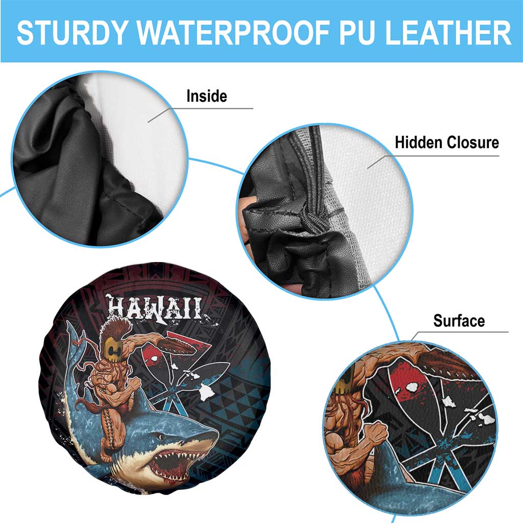 Hawaii Ikaika Spare Tire Cover Hawaiian Mythic Koa Tribal Warrior LT05 - Polynesian Pride