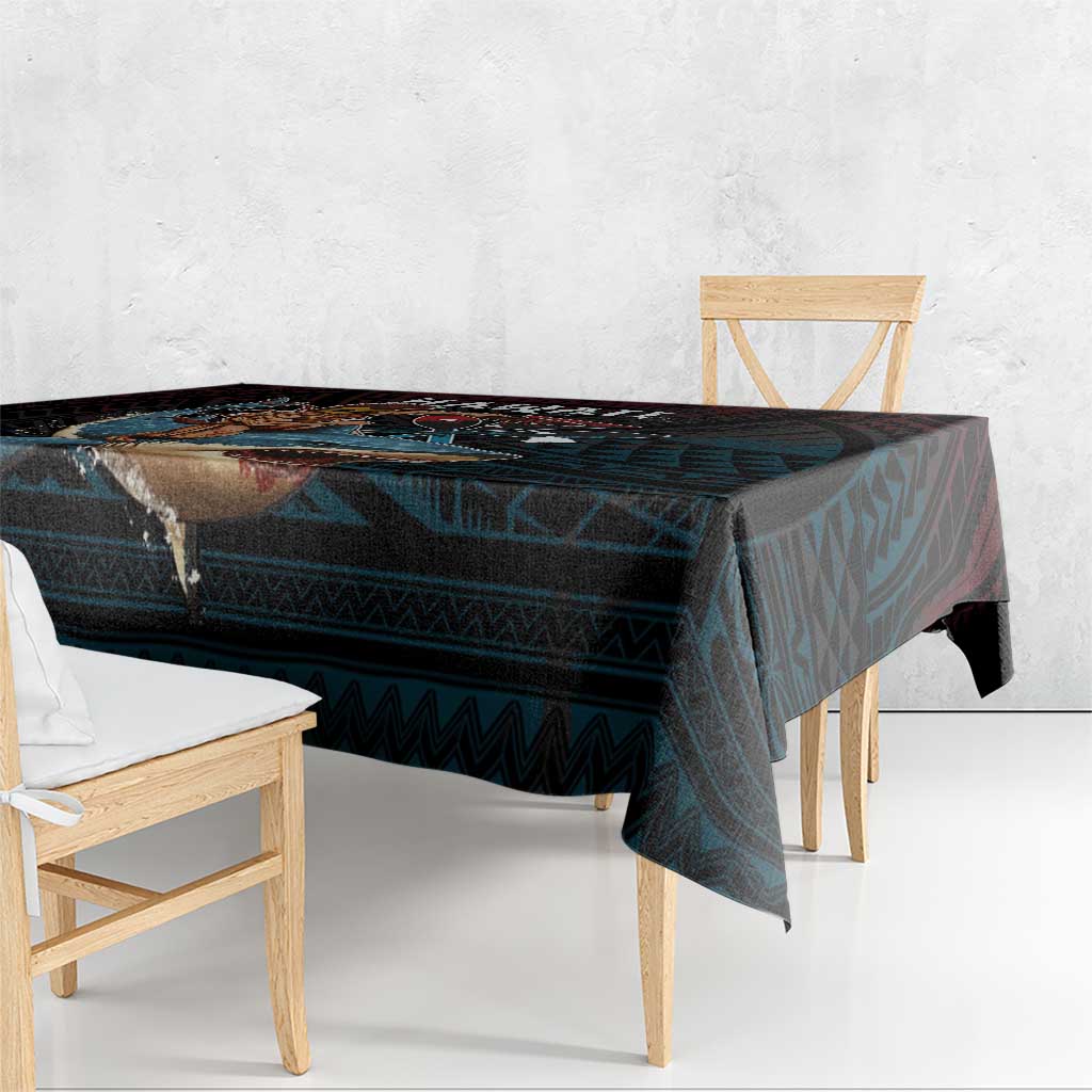 Hawaii Ikaika Tablecloth Hawaiian Mythic Koa Tribal Warrior LT05 - Polynesian Pride