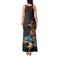 Hawaii Ikaika Tank Maxi Dress Hawaiian Mythic Koa Tribal Warrior LT05 - Polynesian Pride