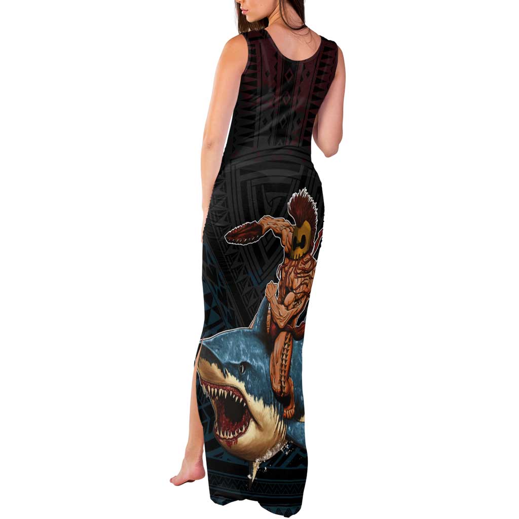 Hawaii Ikaika Tank Maxi Dress Hawaiian Mythic Koa Tribal Warrior LT05 - Polynesian Pride