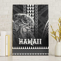 Hawaiian Ikaika Warrior Canvas Wall Art Tribal Pattern LT05 Without Frame Black - Polynesian Pride