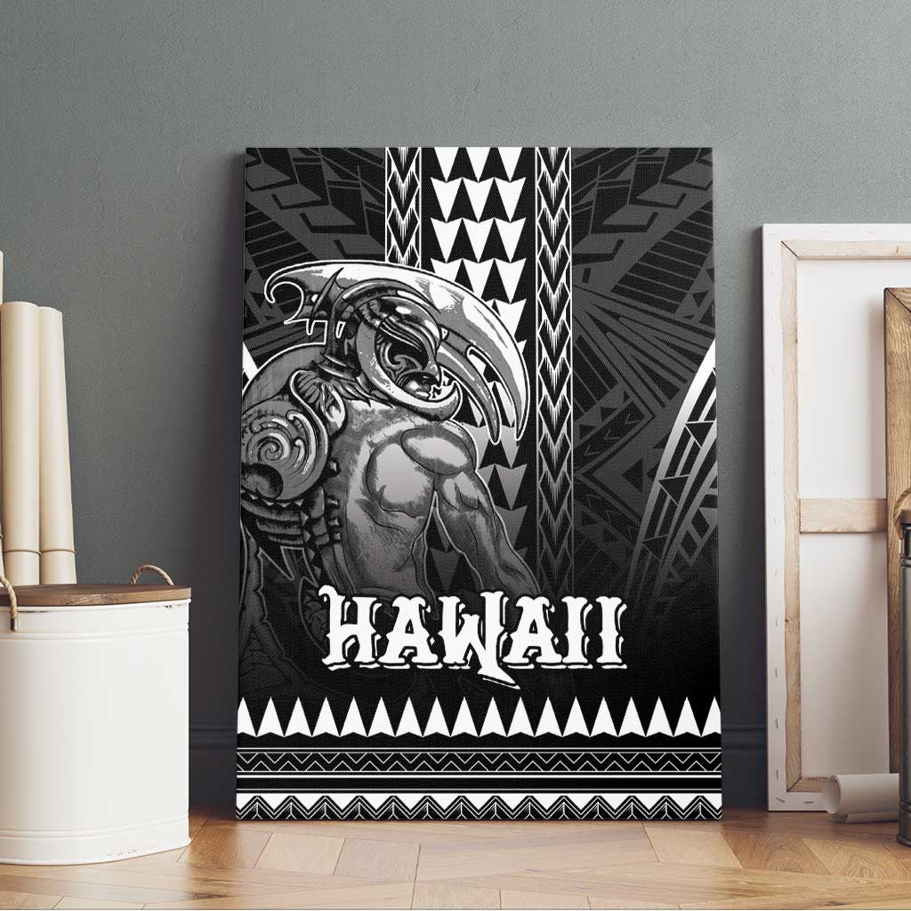 Hawaiian Ikaika Warrior Canvas Wall Art Tribal Pattern LT05 - Polynesian Pride
