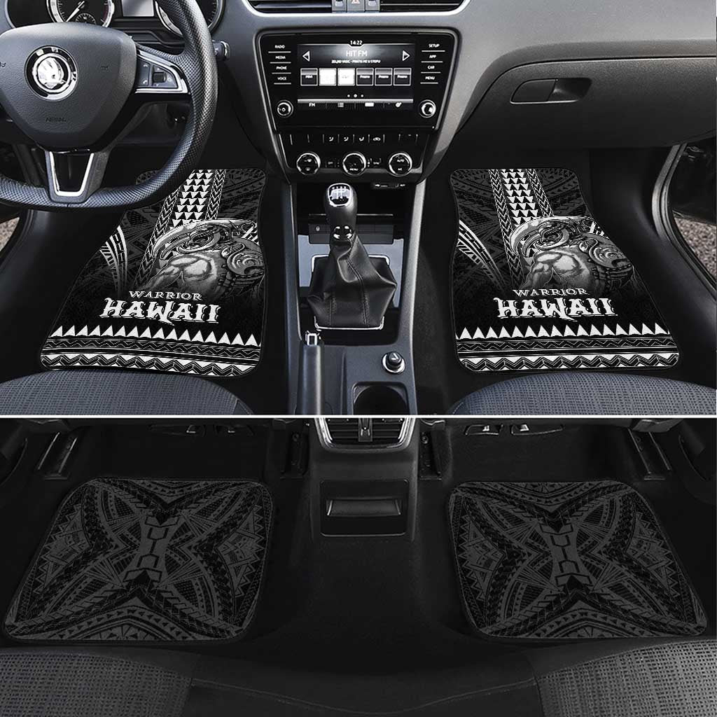 Hawaiian Ikaika Warrior Car Mats Tribal Pattern LT05 Set 4pcs Black - Polynesian Pride
