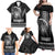 Hawaiian Ikaika Warrior Family Matching Off Shoulder Maxi Dress and Hawaiian Shirt Tribal Pattern