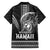 Hawaiian Ikaika Warrior Family Matching Off Shoulder Short Dress and Hawaiian Shirt Tribal Pattern