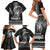 Hawaiian Ikaika Warrior Family Matching Short Sleeve Bodycon Dress and Hawaiian Shirt Tribal Pattern