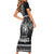 Hawaiian Ikaika Warrior Family Matching Short Sleeve Bodycon Dress and Hawaiian Shirt Tribal Pattern