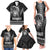 Hawaiian Ikaika Warrior Family Matching Tank Maxi Dress and Hawaiian Shirt Tribal Pattern