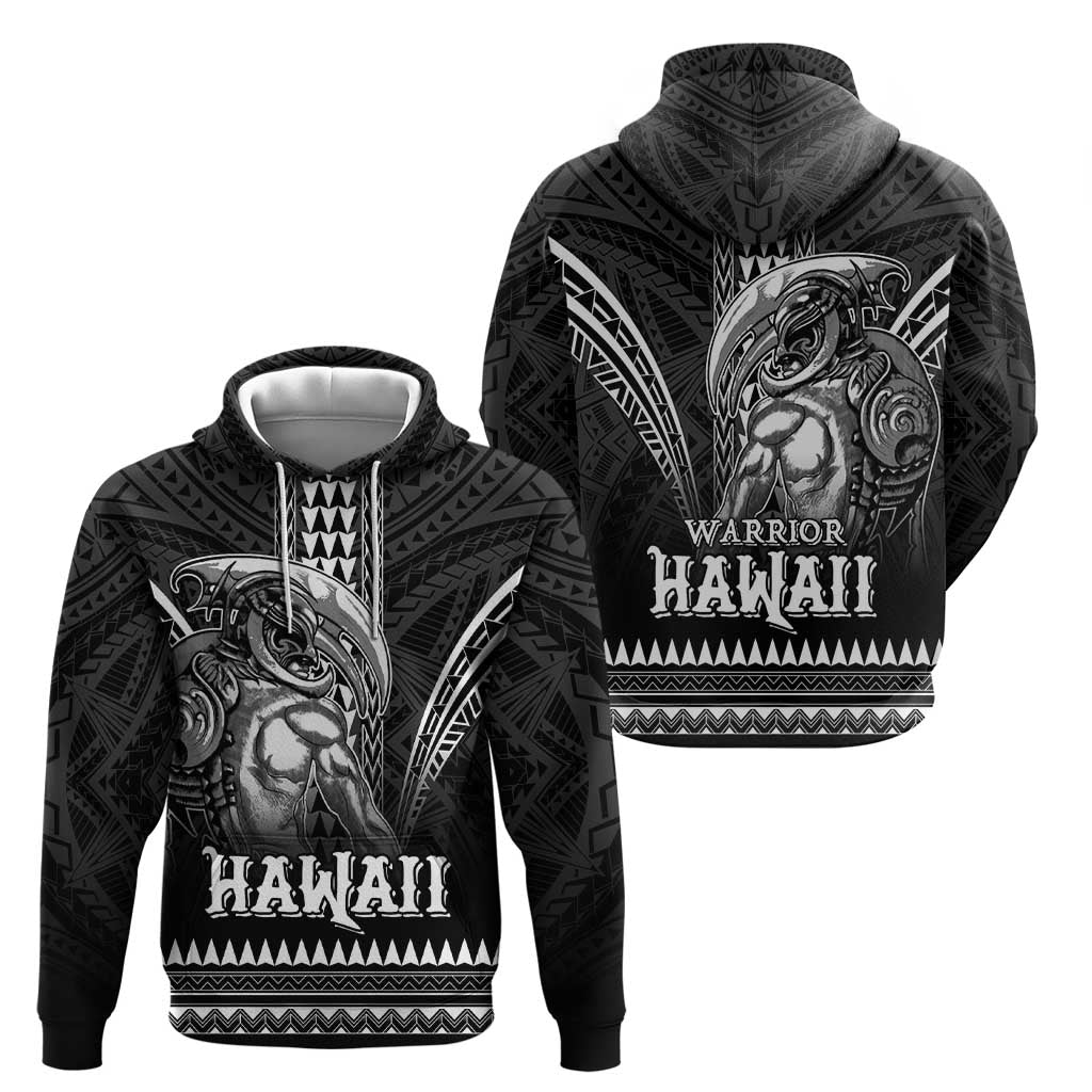 Hawaiian Ikaika Warrior Hoodie Tribal Pattern LT05 - Polynesian Pride