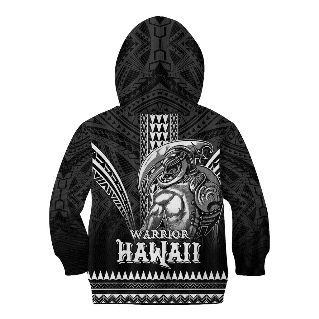 Hawaiian Ikaika Warrior Kid Hoodie Tribal Pattern LT05 - Polynesian Pride