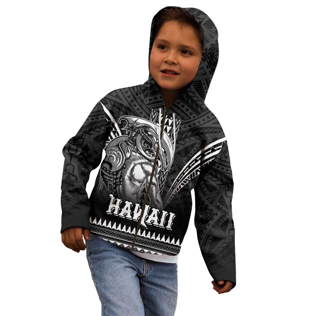 Hawaiian Ikaika Warrior Kid Hoodie Tribal Pattern LT05 - Polynesian Pride