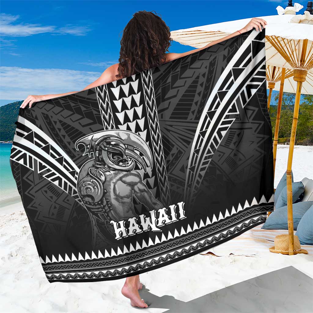 Hawaiian Ikaika Warrior Sarong Tribal Pattern LT05 One Size 44 x 66 inches Black - Polynesian Pride
