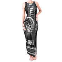 Hawaiian Ikaika Warrior Tank Maxi Dress Tribal Pattern LT05 Women Black - Polynesian Pride