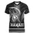 Hawaiian Ikaika Warrior Women V-Neck T-Shirt Tribal Pattern