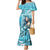 Hawaii Namaka Goddess Of The Sea Family Matching Mermaid Dress and Hawaiian Shirt Polynesian Style LT05 Mom's Dress Turquoise - Polynesian Pride