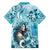 Hawaii Namaka Goddess Of The Sea Family Matching Off Shoulder Short Dress and Hawaiian Shirt Polynesian Style LT05 - Polynesian Pride