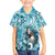 Hawaii Namaka Goddess Of The Sea Family Matching Short Sleeve Bodycon Dress and Hawaiian Shirt Polynesian Style LT05 Son's Shirt Turquoise - Polynesian Pride