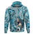 Hawaii Namaka Goddess Of The Sea Hoodie Polynesian Style LT05 Zip Hoodie Turquoise - Polynesian Pride