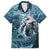 Hawaiian Shark God Kamohoalii Family Matching Long Sleeve Bodycon Dress and Hawaiian Shirt Polynesian Style LT05 Dad's Shirt - Short Sleeve Blue - Polynesian Pride