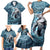 Hawaiian Shark God Kamohoalii Family Matching Short Sleeve Bodycon Dress and Hawaiian Shirt Polynesian Style LT05 - Polynesian Pride