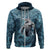 Hawaiian Shark God Kamohoalii Hoodie Polynesian Style LT05 Zip Hoodie Blue - Polynesian Pride