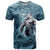 Hawaiian Shark God Kamohoalii T Shirt Polynesian Style LT05 Blue - Polynesian Pride