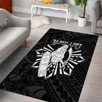 Philippines Tribal Area Rug King Lapu Lapu Black Version LT05 - Polynesian Pride