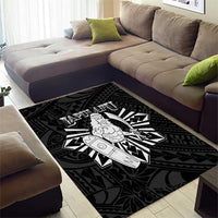 Philippines Tribal Area Rug King Lapu Lapu Black Version LT05 - Polynesian Pride