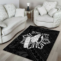 Philippines Tribal Area Rug King Lapu Lapu Black Version LT05 - Polynesian Pride