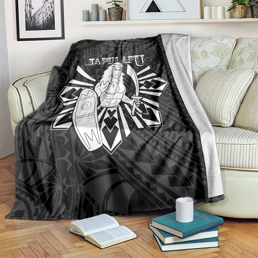 Philippines Tribal Blanket King Lapu Lapu Black Version LT05 Black - Polynesian Pride