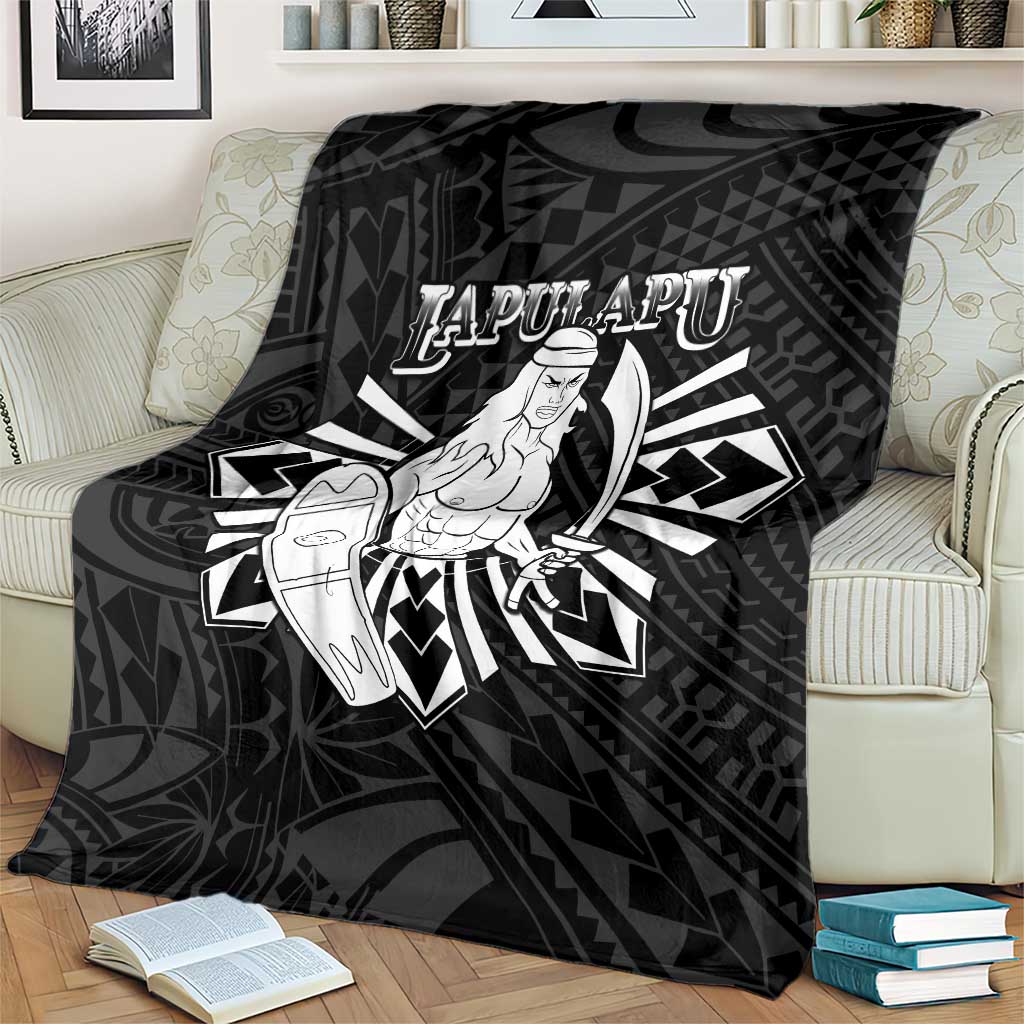 Philippines Tribal Blanket King Lapu Lapu Black Version LT05 - Polynesian Pride