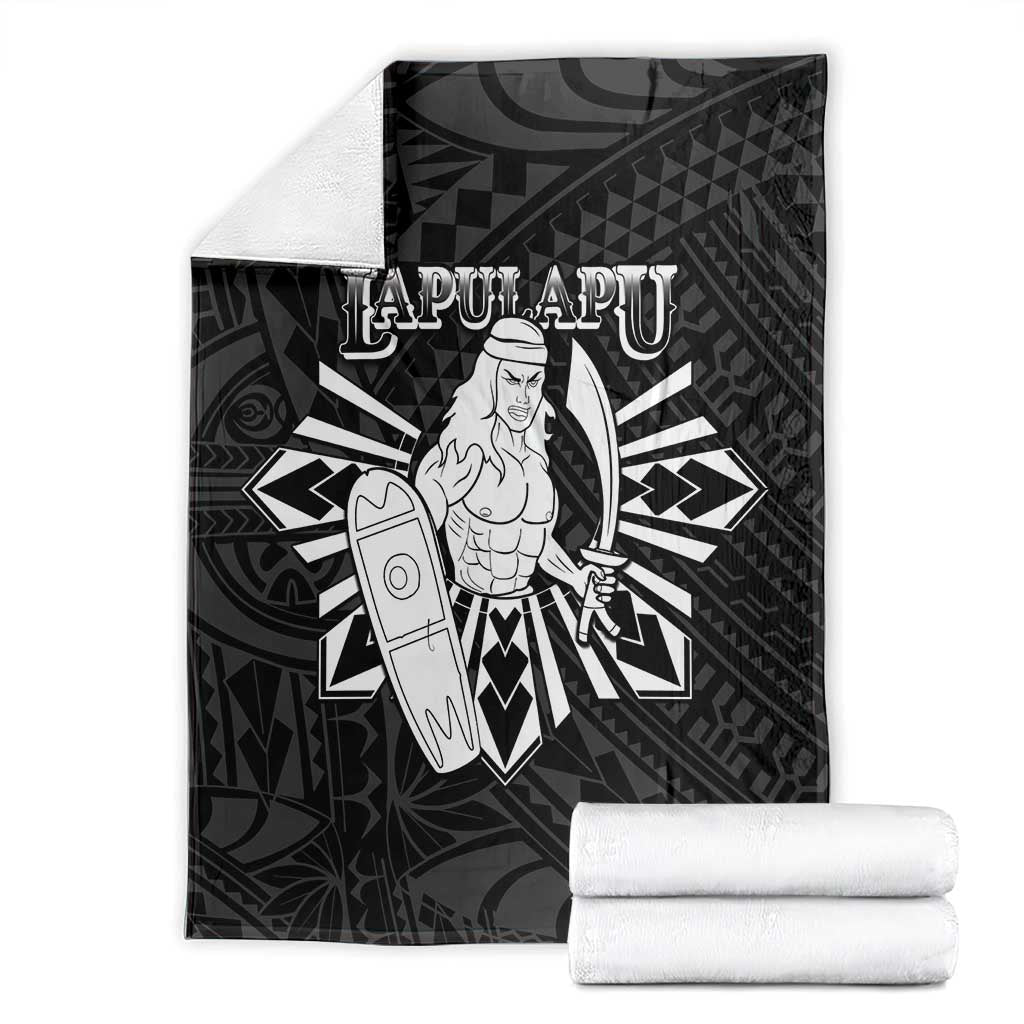 Philippines Tribal Blanket King Lapu Lapu Black Version LT05 - Polynesian Pride