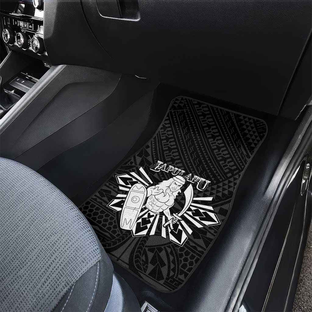 Philippines Tribal Car Mats King Lapu Lapu Black Version LT05 - Polynesian Pride