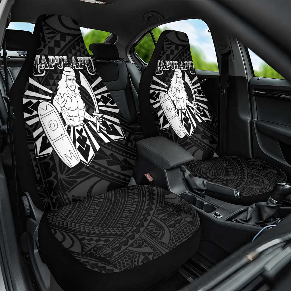 Philippines Tribal Car Seat Cover King Lapu Lapu Black Version LT05 One Size Black - Polynesian Pride