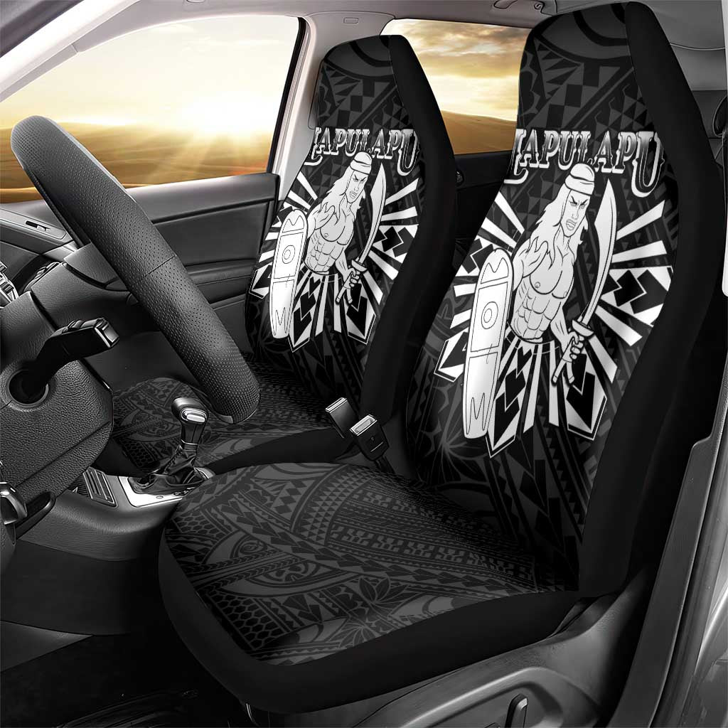 Philippines Tribal Car Seat Cover King Lapu Lapu Black Version LT05 - Polynesian Pride