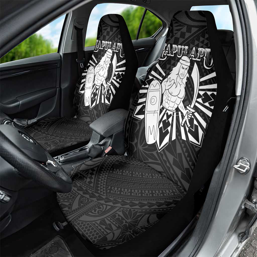 Philippines Tribal Car Seat Cover King Lapu Lapu Black Version LT05 - Polynesian Pride