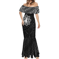 Philippines Tribal Mermaid Dress King Lapu Lapu Black Version LT05 - Polynesian Pride