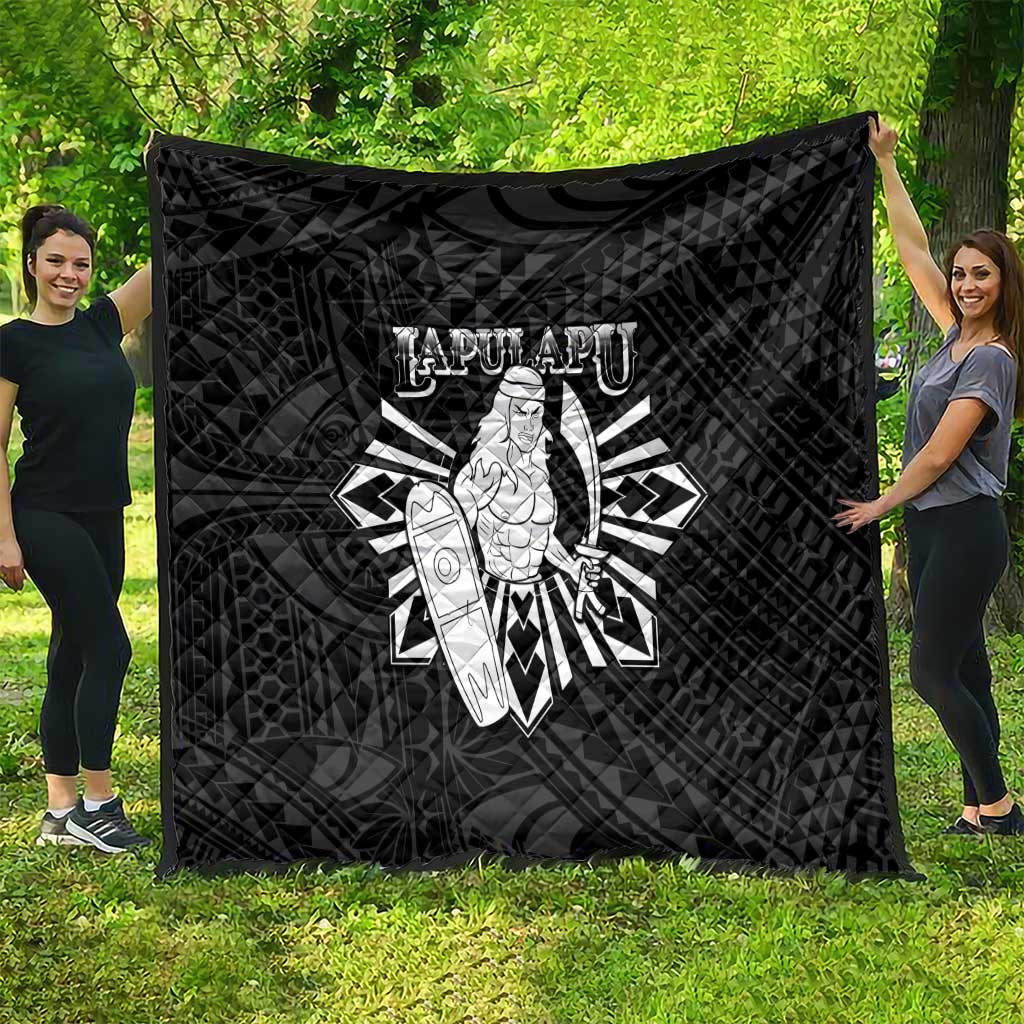 Philippines Tribal Quilt King Lapu Lapu Black Version LT05 - Polynesian Pride