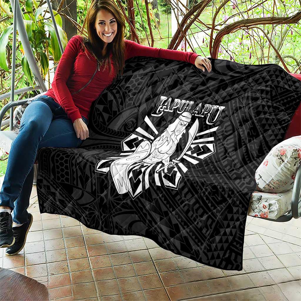 Philippines Tribal Quilt King Lapu Lapu Black Version LT05 - Polynesian Pride